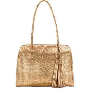Patricia Nash Woven Metallic Paris Satchel